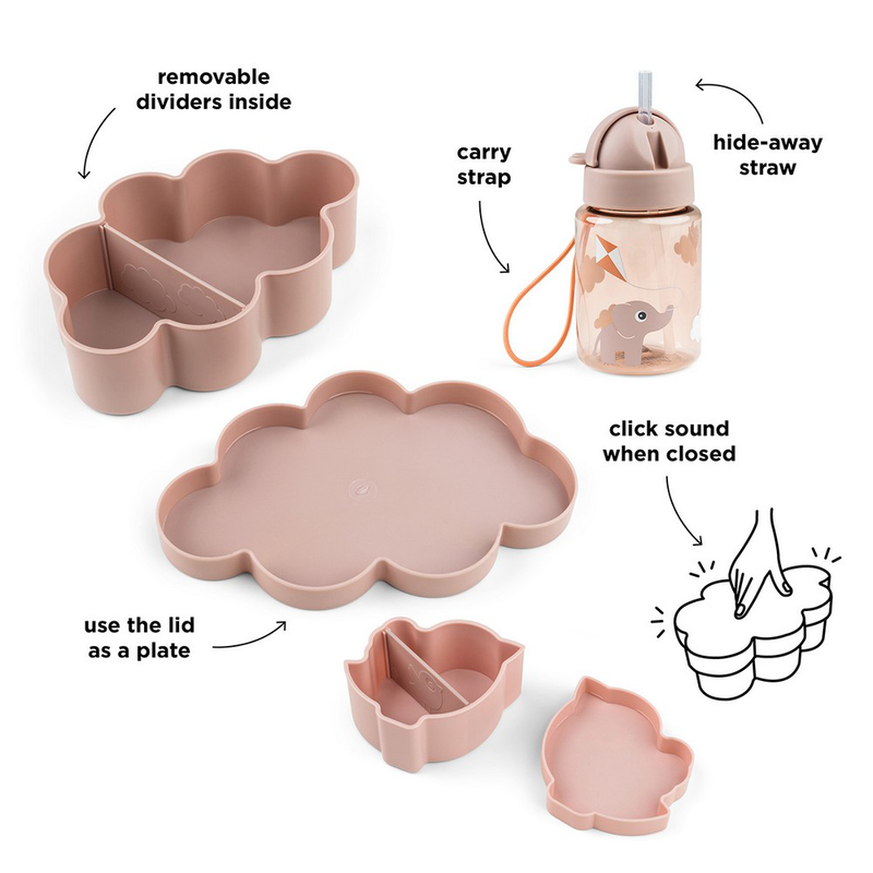 Done by deer lunch & snack box w/straw bottle playground - powder, , medium-null