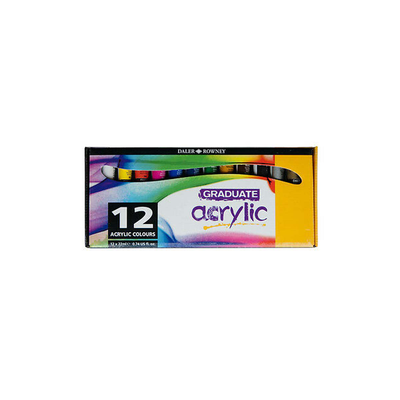 Daler rowney graduate set of acrylic paints introductory 12x22ml