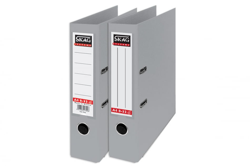 Product image: Skag premium box file a4 pvc 8cm grey 8/32, , medium-null