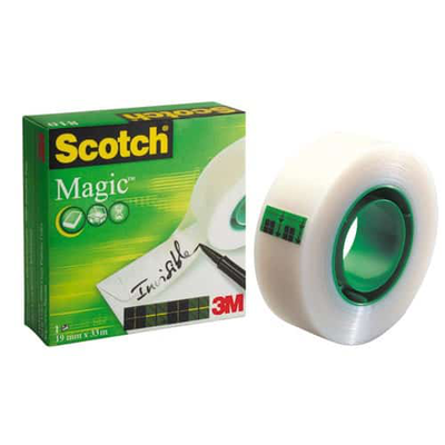 3m scotch® magic invisible tape, 19mm x 33m, , medium
