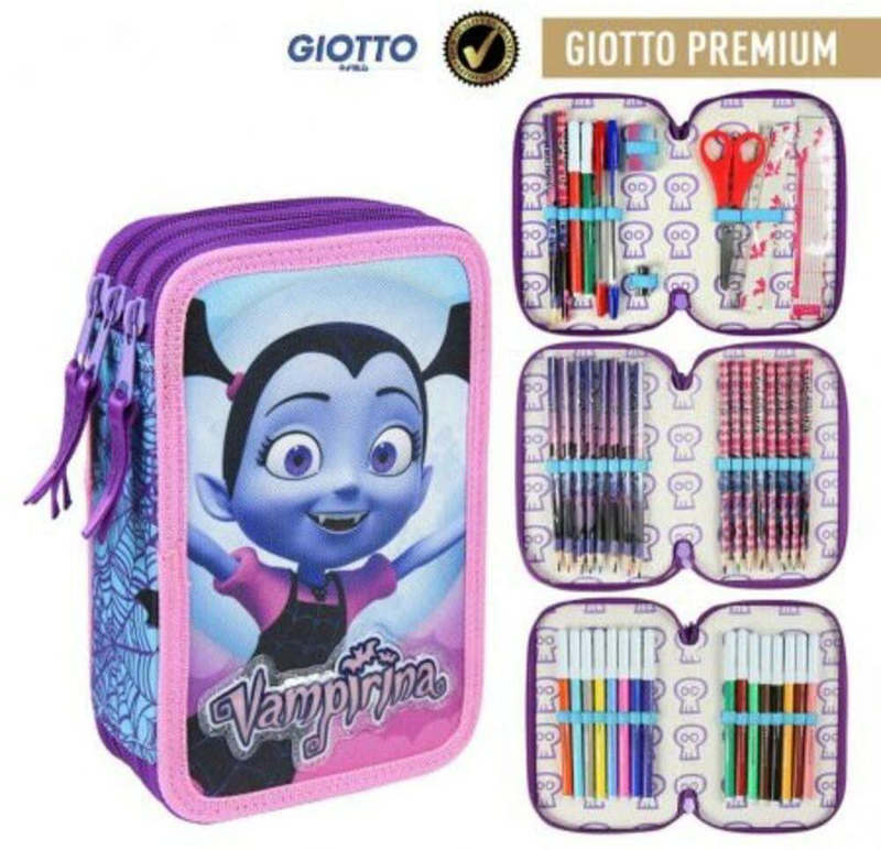 Disney vampirina giotto triple pencil case stationery set-null