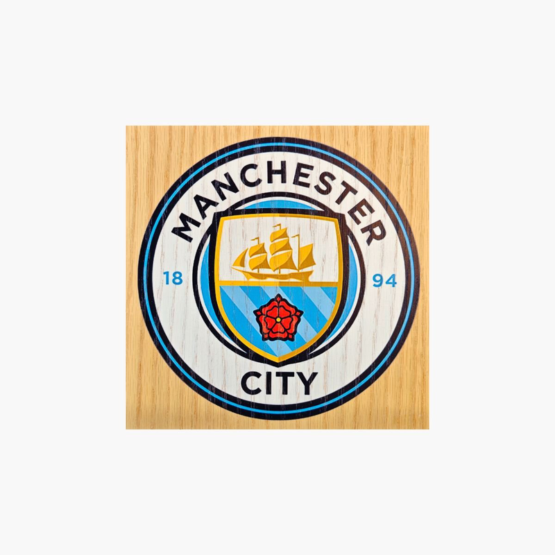 Manchester city wooden wall art - s wood size-null