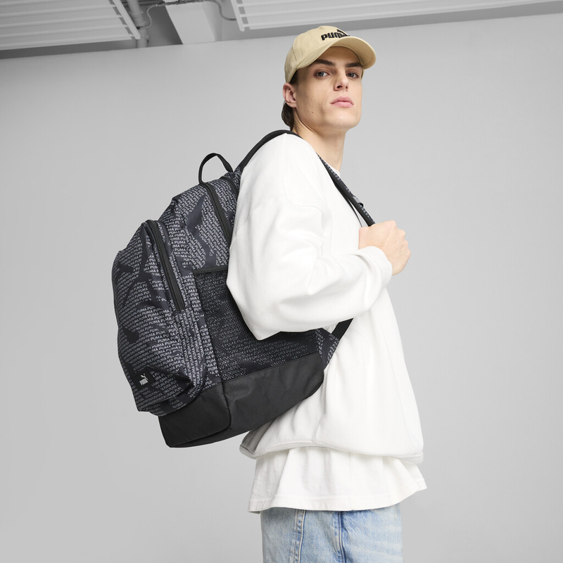 Puma academy backpack black logo-null