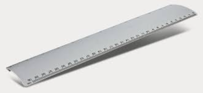 Aluminium ruler 30cm, , medium