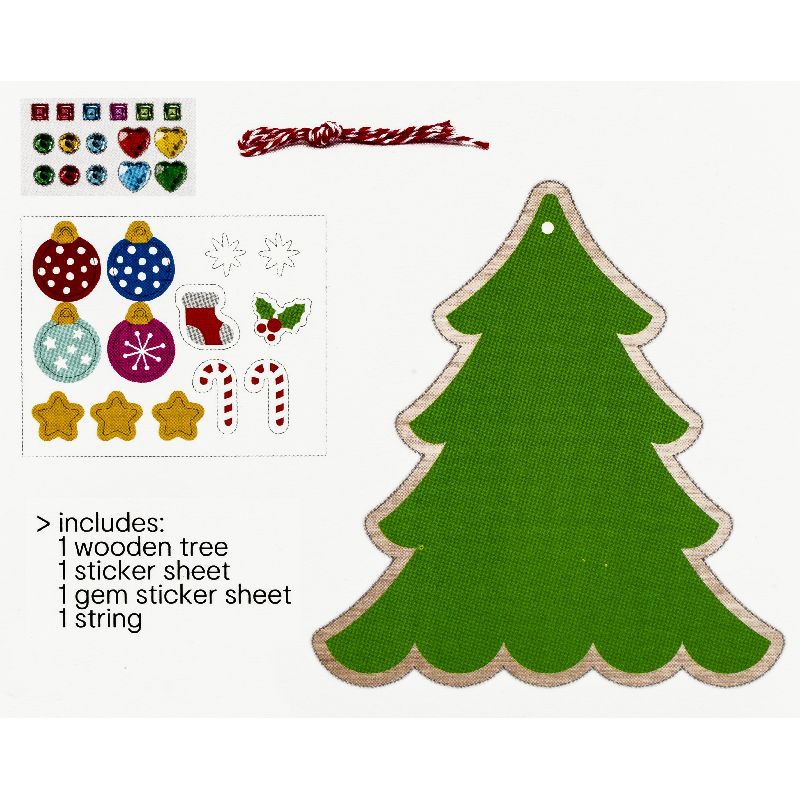 Diy ornament kit "christmas tree" 10x3cm, , medium image number null