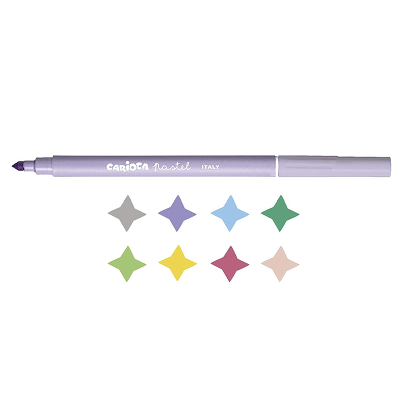 Pastel μαρκαδόροι ζωγραφικής superwashable σε 8 χρώματα – carioca-null
