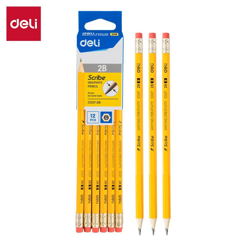 Deli graphite pencil 2b wieras 4pcs, , medium-null