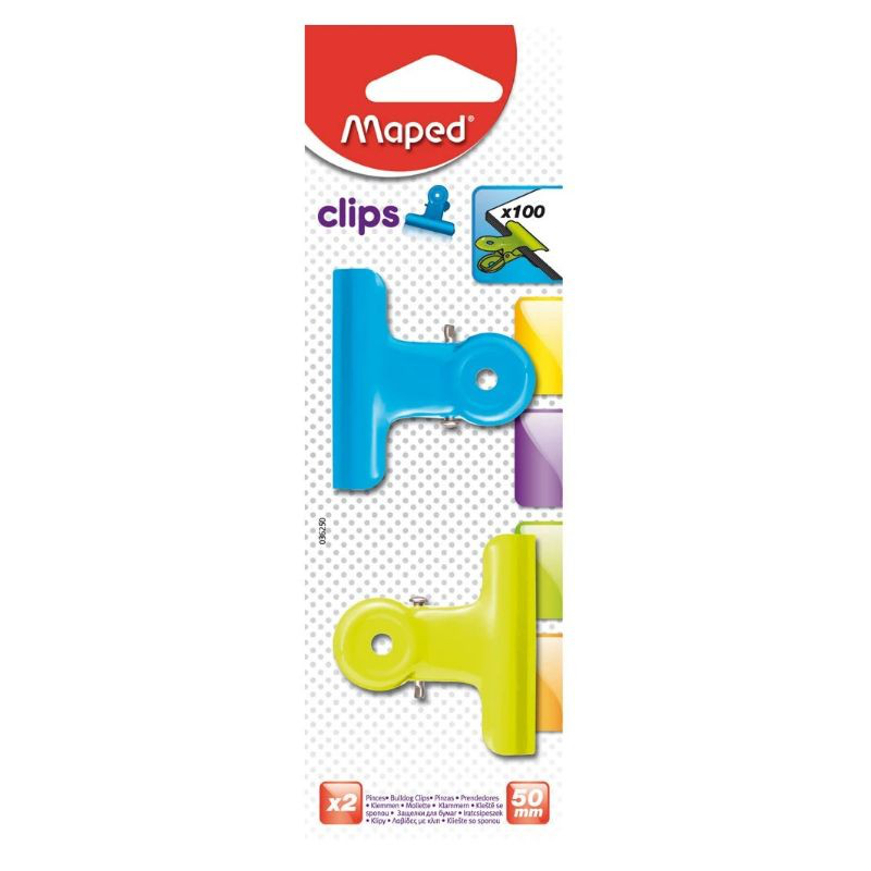 &Kappa;&lambda;&iota;&pi; &beta;&iota;&beta;&lambda;&iota;&omicron;&delta;&epsilon;&sigma;ί&alpha;&sigmaf; &chi;&rho;&omega;&mu;&alpha;&tau;&iota;&sigma;&tau;ά - binder clip 50mm 2pcs maped, , medium-null