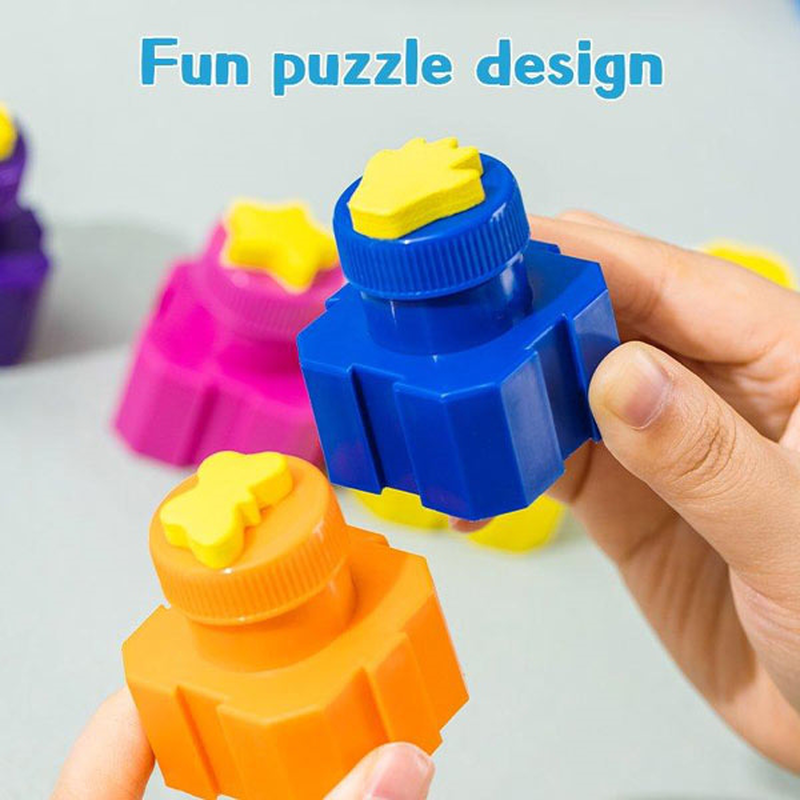 Finger paint σετ 6 χρωμάτων 18ml με σφραγίδες - deli, , medium image number null
