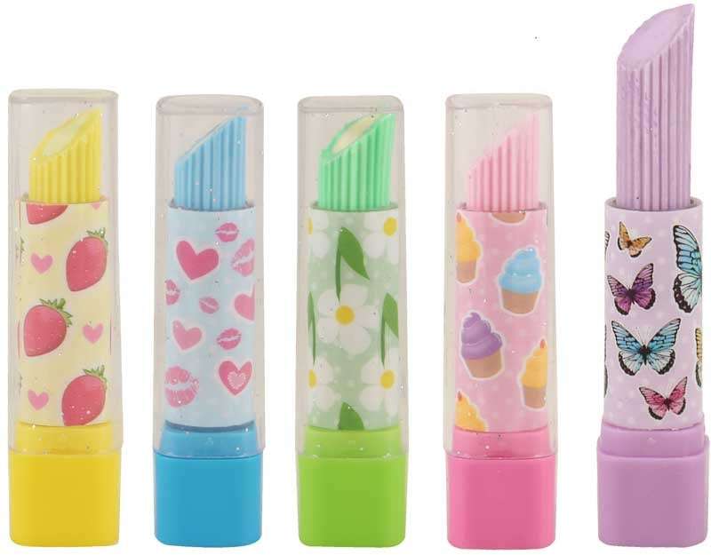 Fun stationery eraser lipstick - assortment, , medium-null