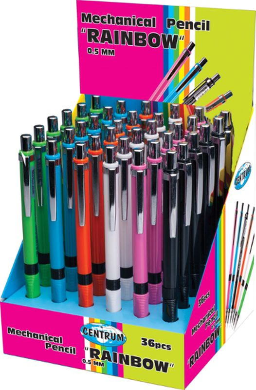 Mechanical pencil rainbow 0.5mm w/eraser, , medium image number null
