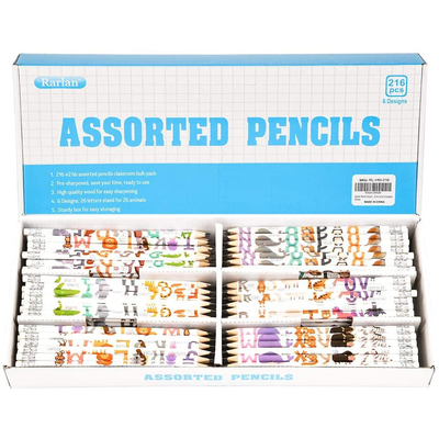 White assorted pencils rarlan 2 hb, pre-sharpened,awards and incentives, , medium