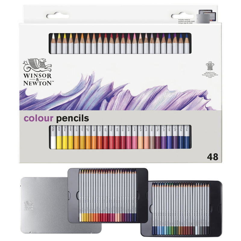 W&n precision pencil coloured x48 tin set, , medium-null