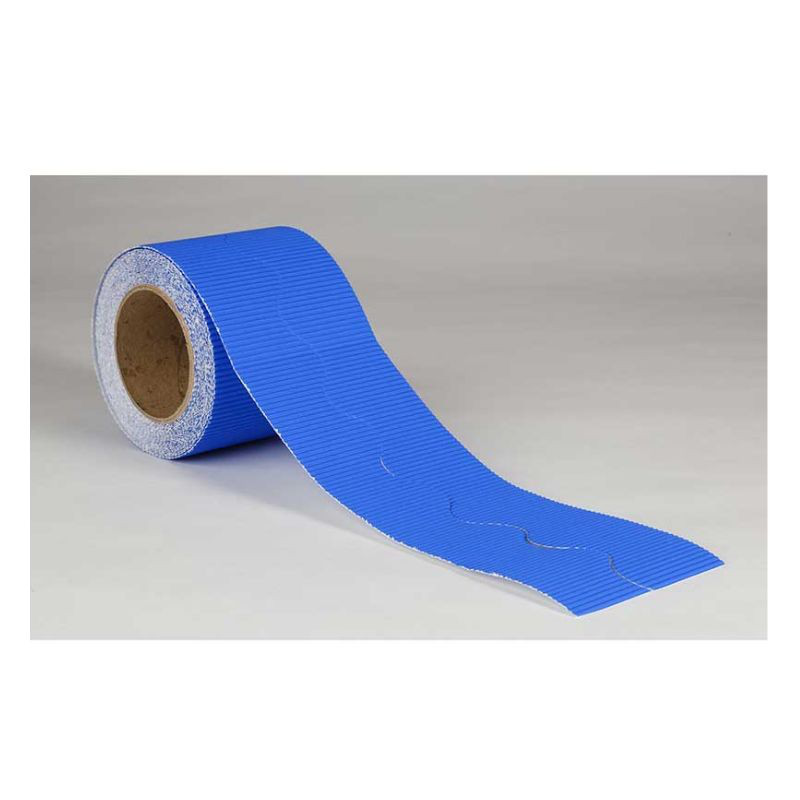 Board border (corrugated cardboard) 57mm x 15m wave ultra blue, , medium-null