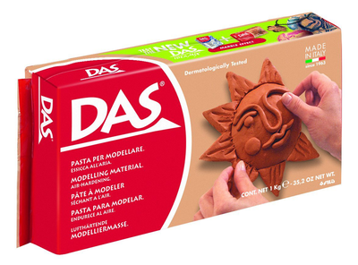 Das Air hardening modeling clay, 1 kg block, terracotta (387600)