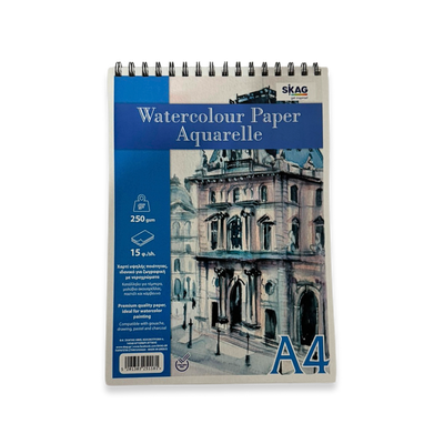 Skag watercolour paper aquarelle a4 15sh 250gsm,  Skag watercolour paper aquarelle a4 15sh 250gsm, , medium