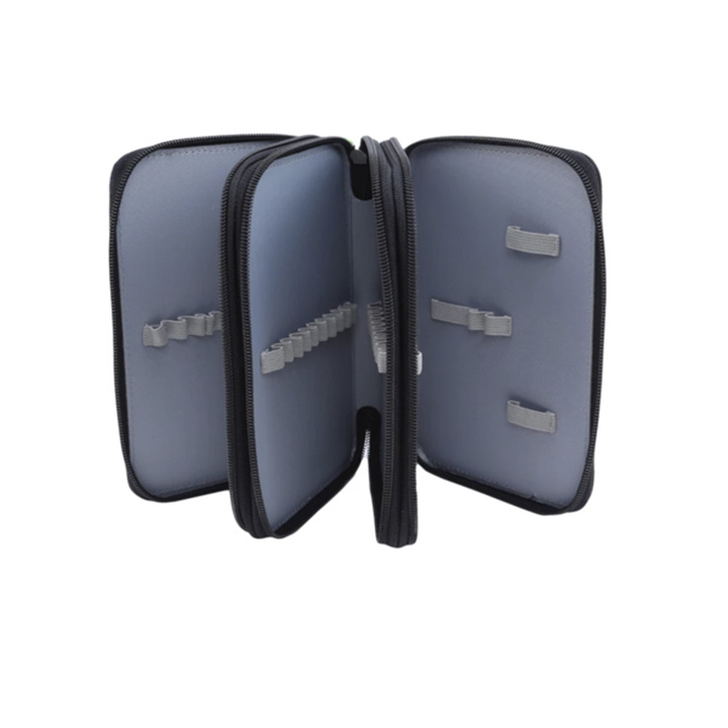 Product image: Κασετίνα κουκουβάγια με 3 θήκες μαύρο, , medium-null