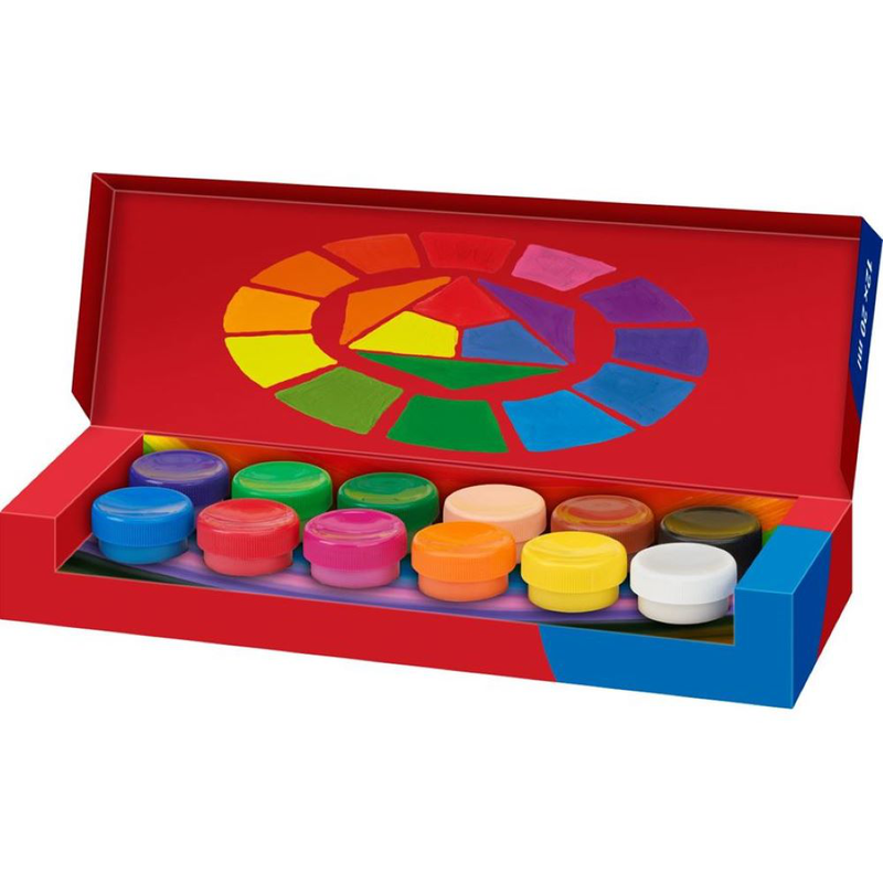 Faber castell tempera/gouache, 12 colours, pots of 20 ml each, , medium image number null