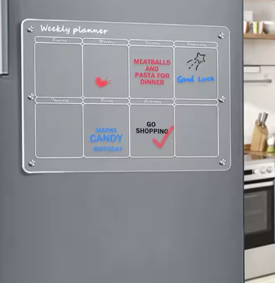 Glass dry erase weekly planner 30x40cm foska, , medium