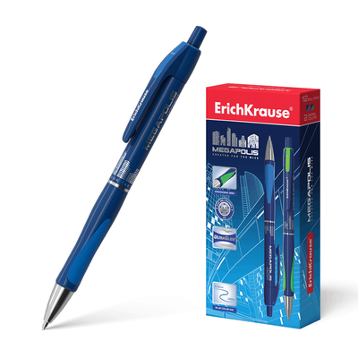 Erichkrause retractable ballpoint pen 'megapolis' concept blue 31, , medium