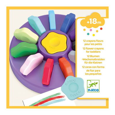 12 flower crayons for toddlers, , medium