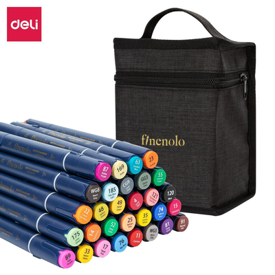 Deli finenolo twin sketch markers 30 colours bag set, , medium