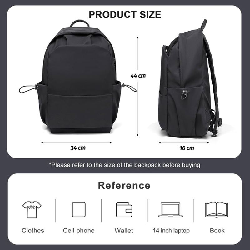 Product image: Αδιάβροχη τσάντα πλάτης – μαύρο, , medium-null