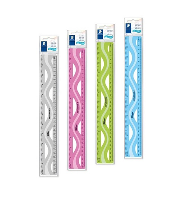 Staedtler plastic ruler 30cm (1pcs random selection), , medium