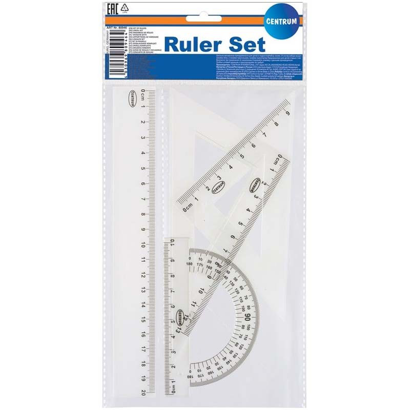 Centrum set of rulers, , medium-null