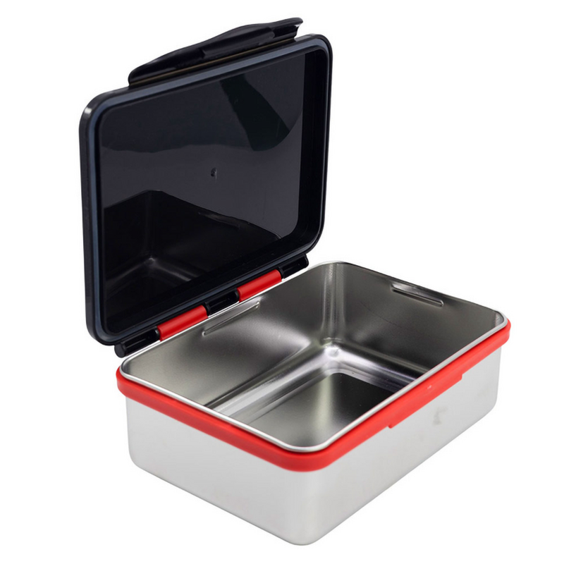 Marvel: spiderman black board - stainless steel clamp rectangular sandwich box, , medium-null