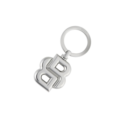 Boss key ring double b shinny chrome