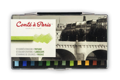 Cap carre colour plastic box of 12 landscape