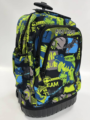 Em23 dinosaur trolley backpack, Green, medium