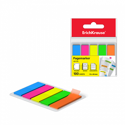 Erichkrause basic index notes 'neon' 12x44 mm (100 sheets/5 colors) 31177, , medium