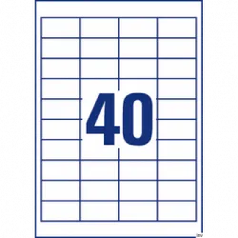 Tto white economy labels 48.5x25.4mm 048025, , medium-null