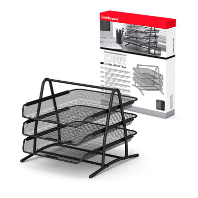 Erichkrause telleno 3-tier letter tray black 22513, , medium