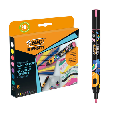 Bic paint marker 8pcs - bright colors, , medium