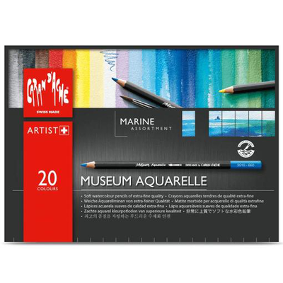 Caran d'ache museum aquarelle pencil sets marine set of 20 colours (3510.920), , medium
