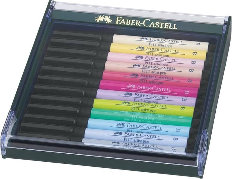 Pitt artist pen® brush - pastel tones - set of 12 - #267420, , medium image number null