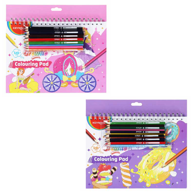 Keyroad high quality colouring pad of 141 pcs, , medium