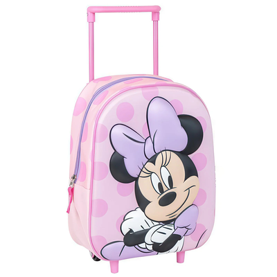 Disney minnie mouse 3d trolley 31cm, Pink, medium