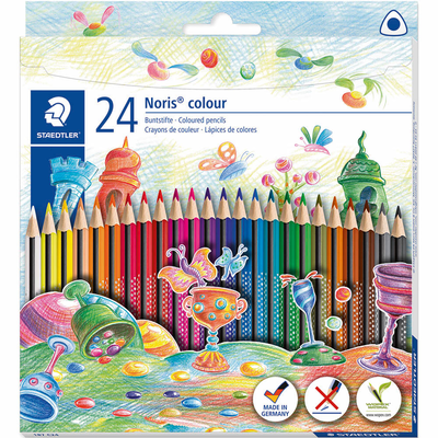 Staedtler noris triangular coloured pencils 24 pieces, , medium