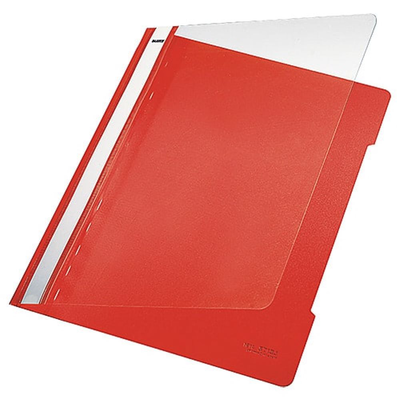 Leitz premium pvc flat files a4 red, , medium