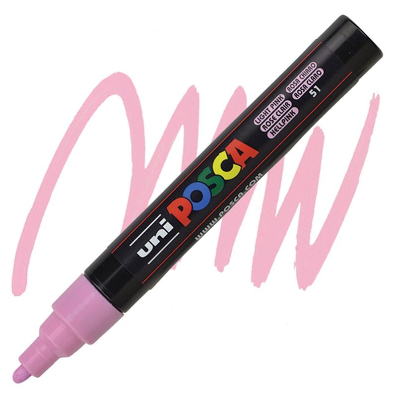 Uni posca bullet tip paint marker pc-5m 1.8-2.5mm l. Pink, , medium-null