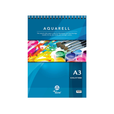 Aquarell basic pad a3 15 sheets, , medium