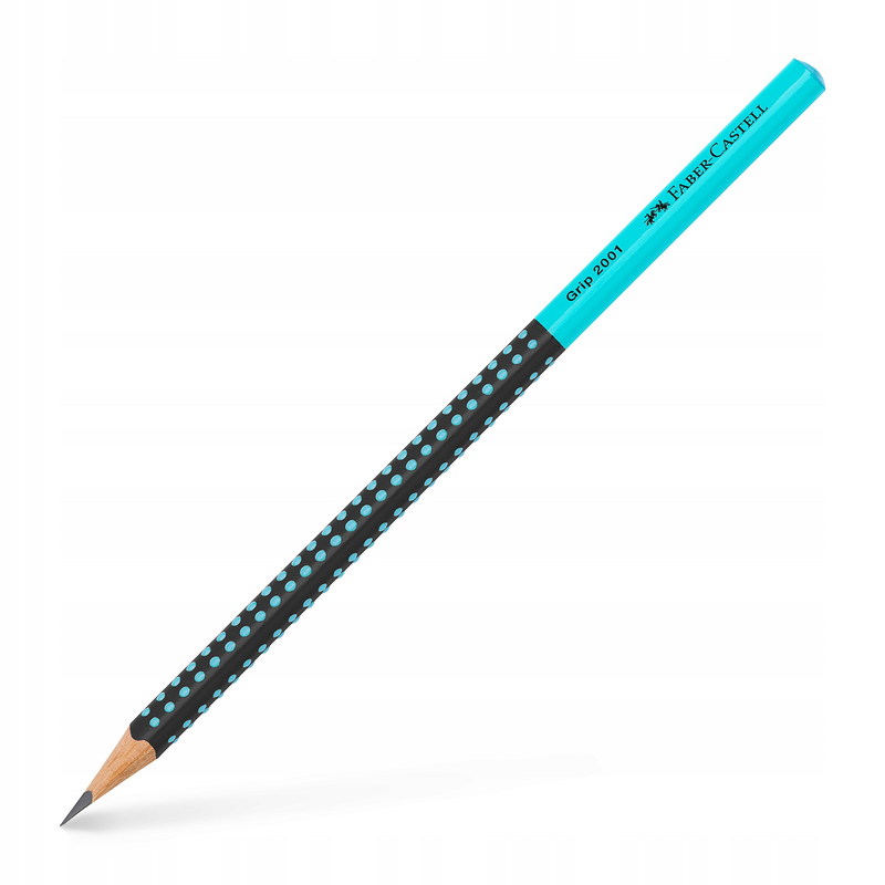Faber castell grip 2001 two tone graphite pencil hb black/turquoise, , medium image number null