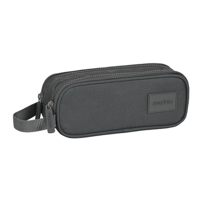 Safta double pencil double case grey, , medium