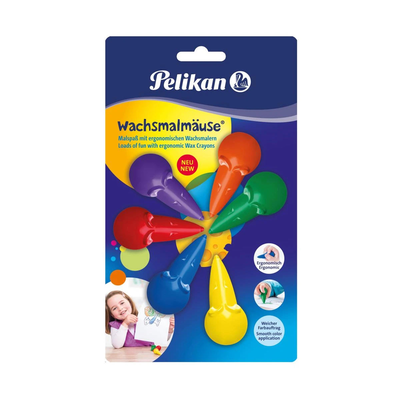 Pelikan - 6 pc(s) - blue,green,orange,red,violet,yellow, , medium