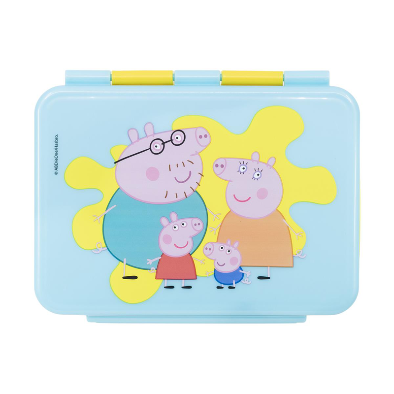 Ststor peppa pig isometric stainless steel clamp rectangular sandwich box 1100ml, , medium-null