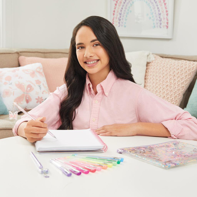 Product image: Make it real 3c4G butterfly glitter pouch & 12pk pen set-null